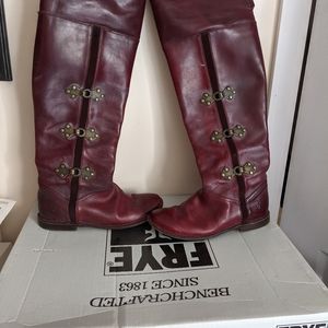 Frye Burgundy Riding Boots Size 6
